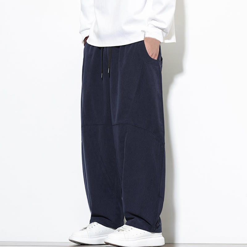 Tactile Cotton Corduroy Tapered Meditation Harem Pants
