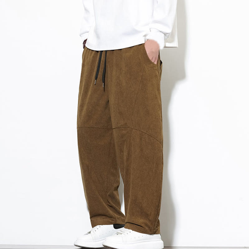 Tactile Cotton Corduroy Tapered Meditation Harem Pants
