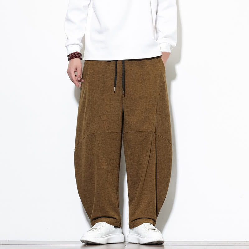Tactile Cotton Corduroy Tapered Meditation Harem Pants