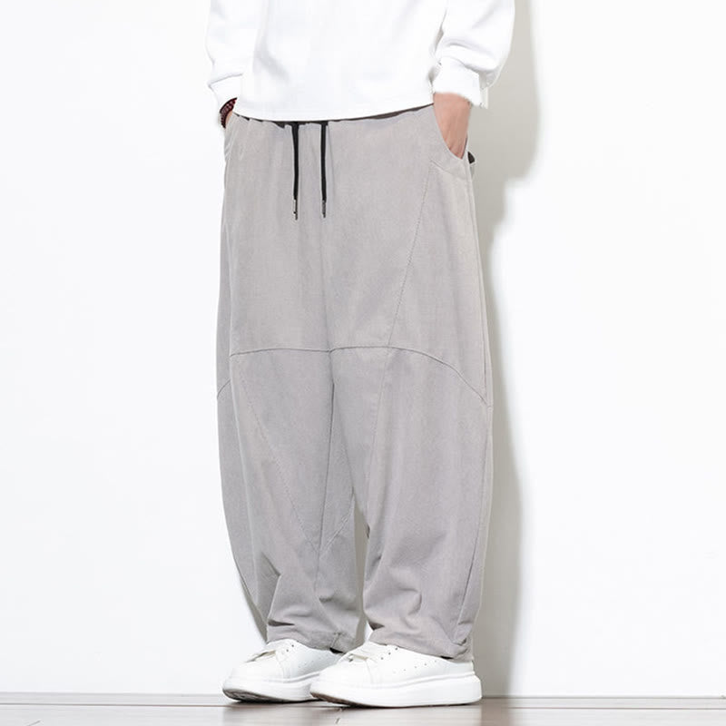 Tactile Cotton Corduroy Tapered Meditation Harem Pants