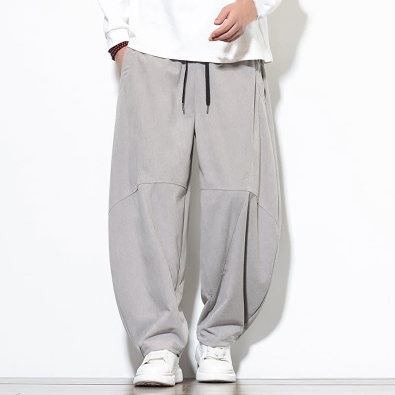 Tactile Cotton Corduroy Tapered Meditation Harem Pants