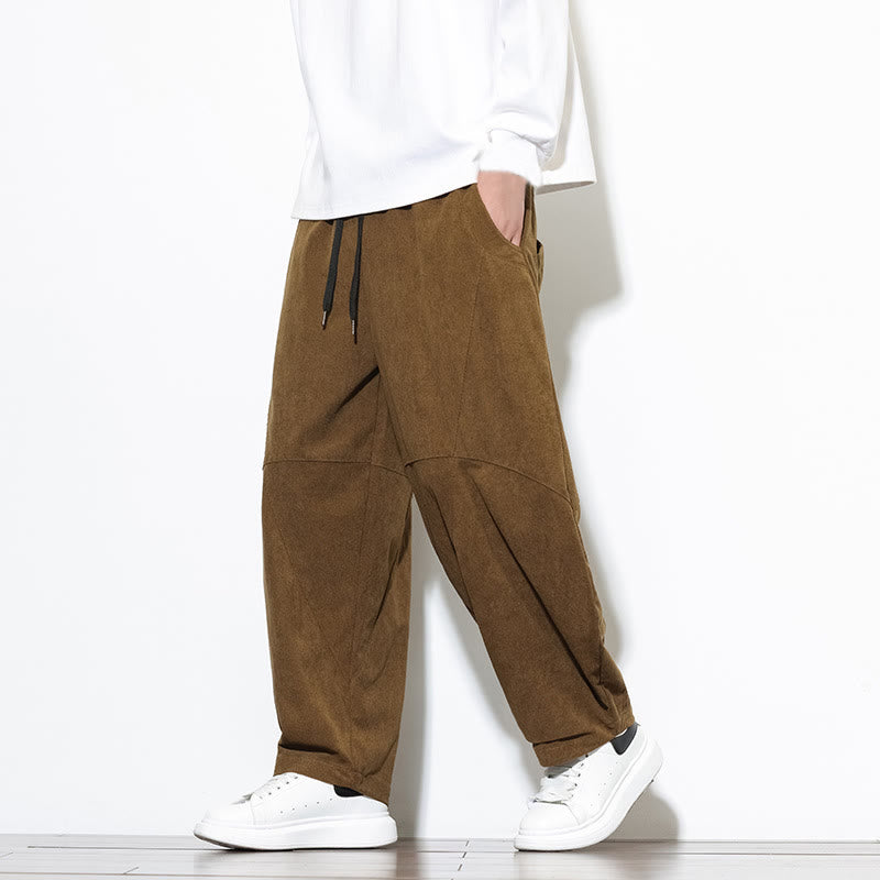 Tactile Cotton Corduroy Tapered Meditation Harem Pants