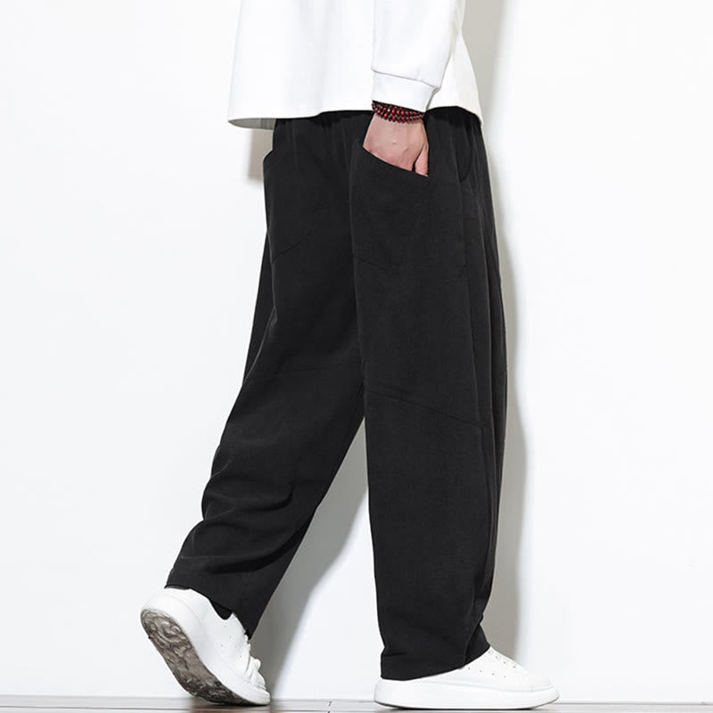 Tactile Cotton Corduroy Tapered Meditation Harem Pants