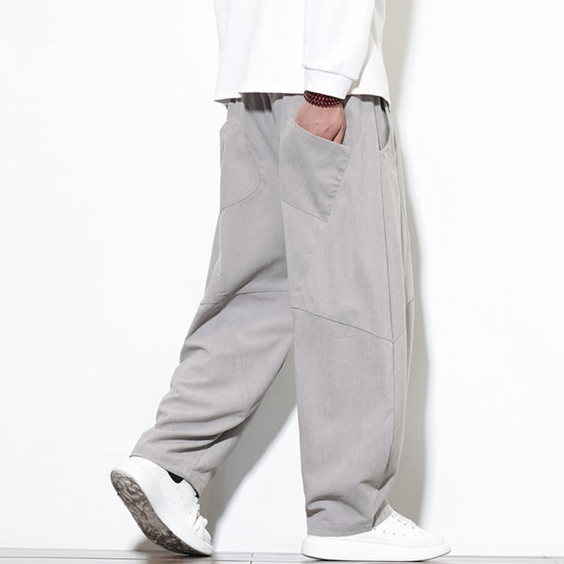 Tactile Cotton Corduroy Tapered Meditation Harem Pants