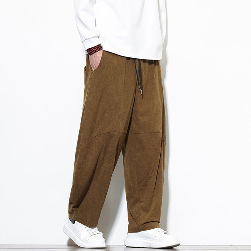 Tactile Cotton Corduroy Tapered Meditation Harem Pants