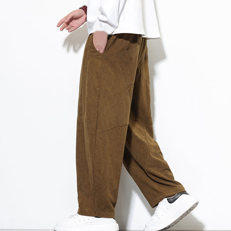 Tactile Cotton Corduroy Tapered Meditation Harem Pants