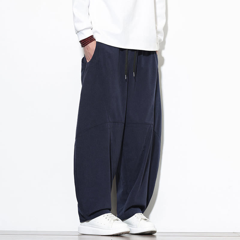 Tactile Cotton Corduroy Tapered Meditation Harem Pants