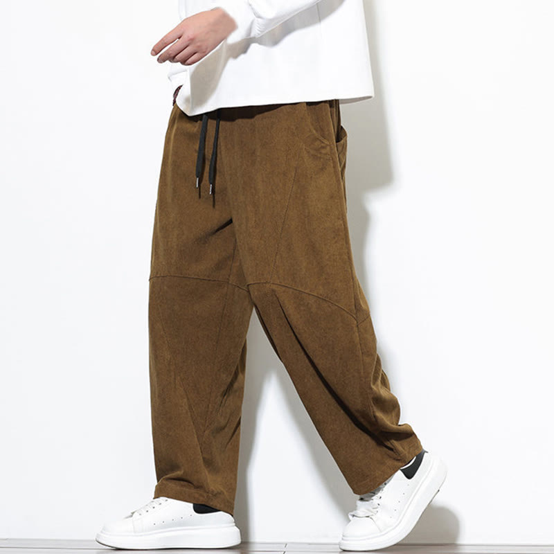 Tactile Cotton Corduroy Tapered Meditation Harem Pants