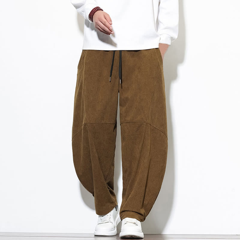 Tactile Cotton Corduroy Tapered Meditation Harem Pants