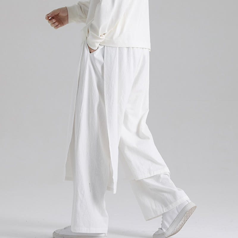 Tactile Cotton Straight-Leg Mindful Trousers