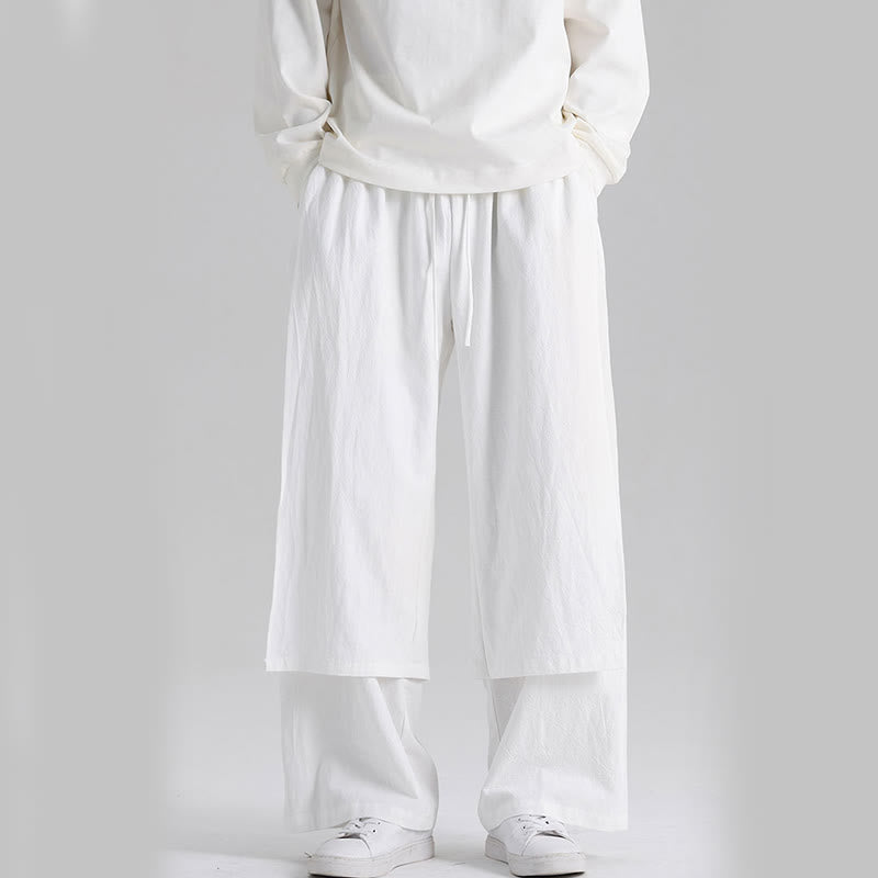 Tactile Cotton Straight-Leg Mindful Trousers