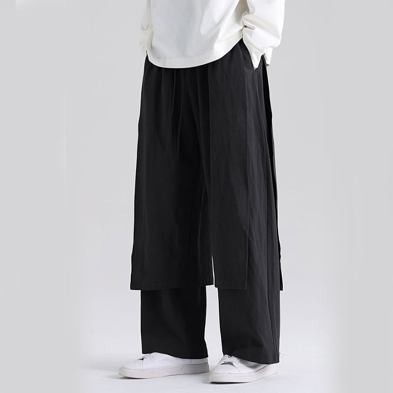 Tactile Cotton Straight-Leg Mindful Trousers