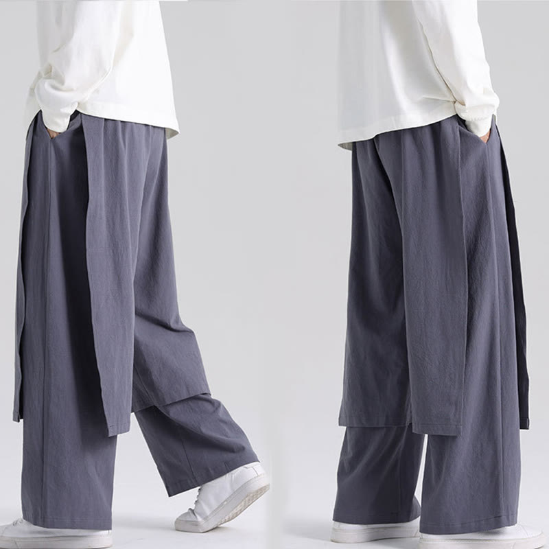 Tactile Cotton Straight-Leg Mindful Trousers