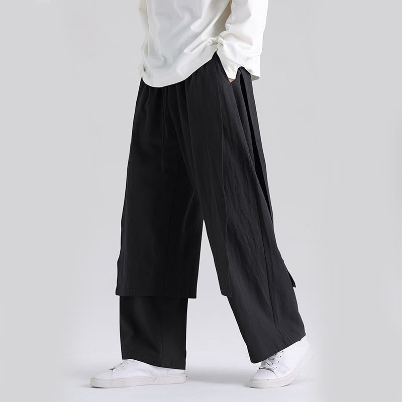 Tactile Cotton Straight-Leg Mindful Trousers