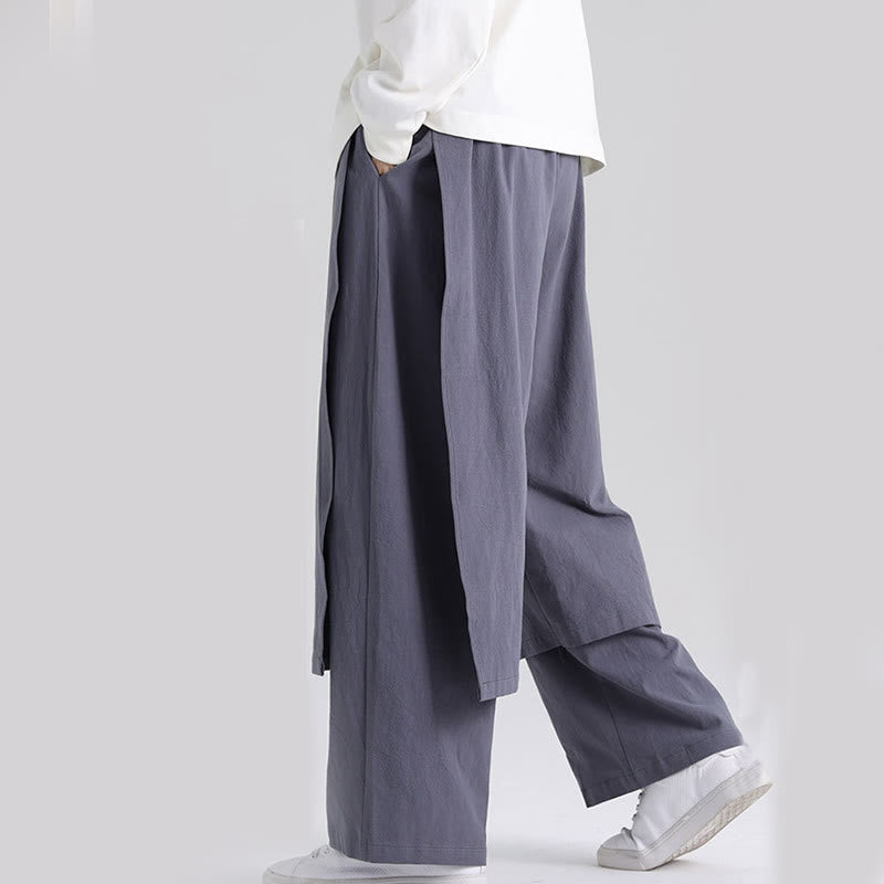 Tactile Cotton Straight-Leg Mindful Trousers