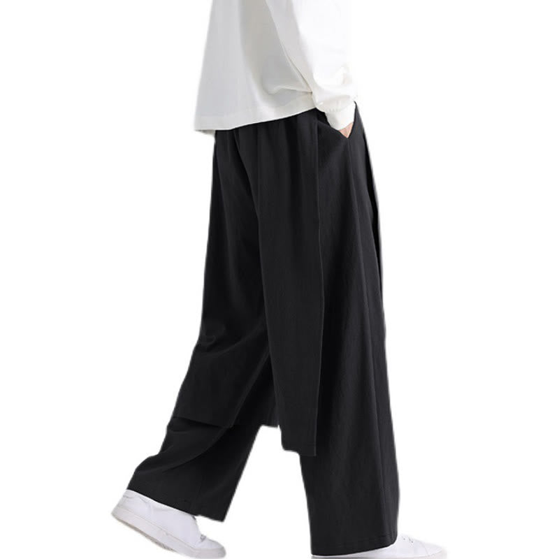 Tactile Cotton Straight-Leg Mindful Trousers
