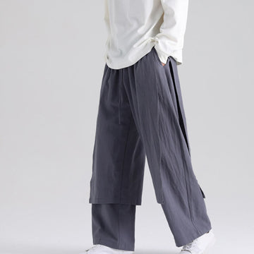 Tactile Cotton Straight-Leg Mindful Trousers