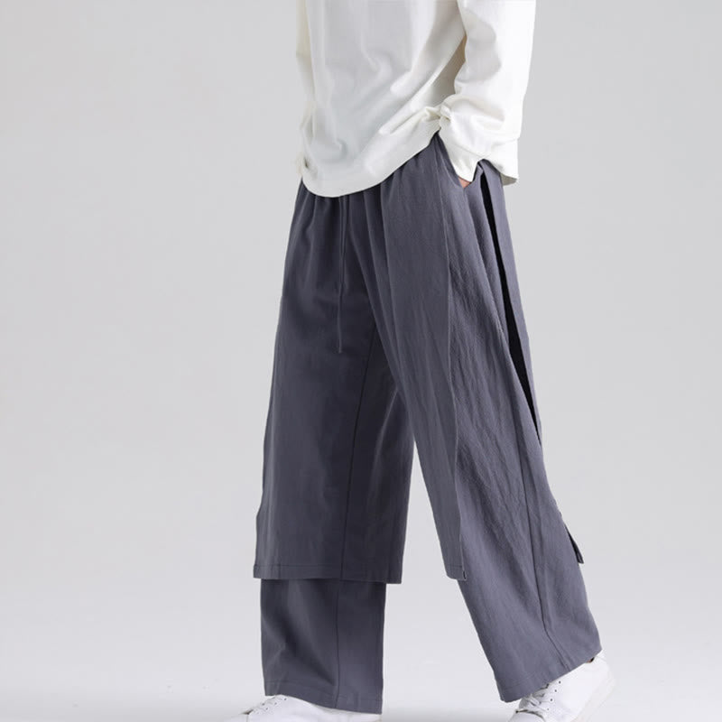 Tactile Cotton Straight-Leg Mindful Trousers