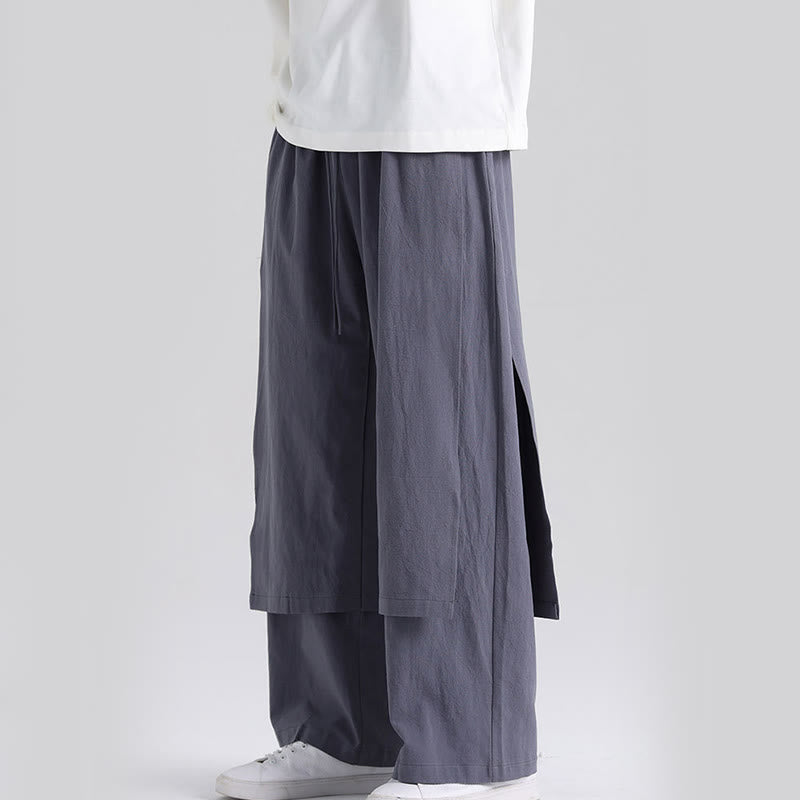 Tactile Cotton Straight-Leg Mindful Trousers