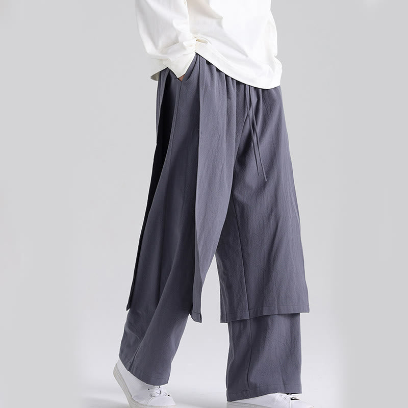 Tactile Cotton Straight-Leg Mindful Trousers