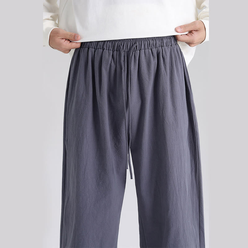 Tactile Cotton Straight-Leg Mindful Trousers