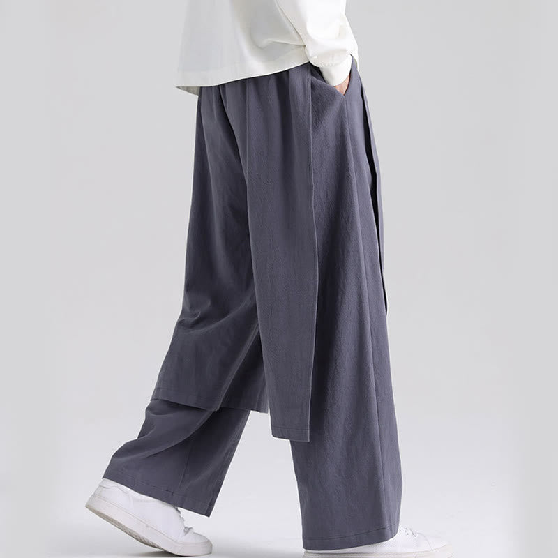 Tactile Cotton Straight-Leg Mindful Trousers