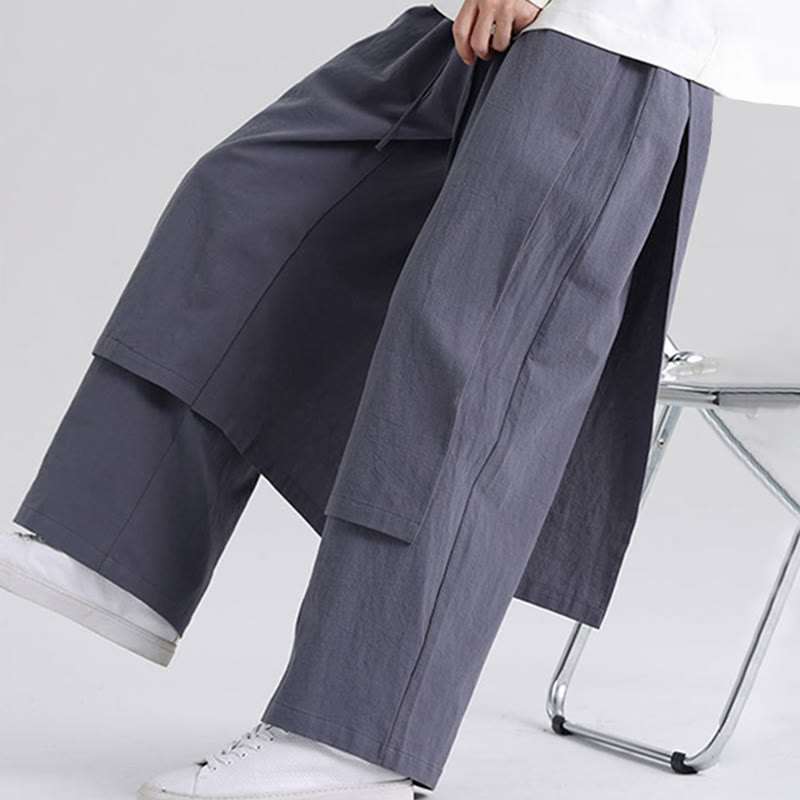 Tactile Cotton Straight-Leg Mindful Trousers