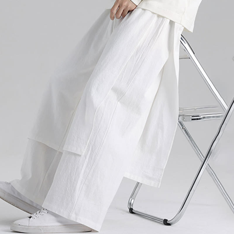 Tactile Cotton Straight-Leg Mindful Trousers