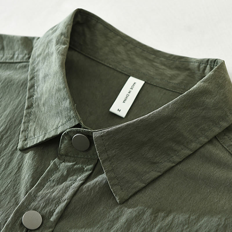 Breathable Lightweight Slim-Fit Daily Grounding Men's Shirt