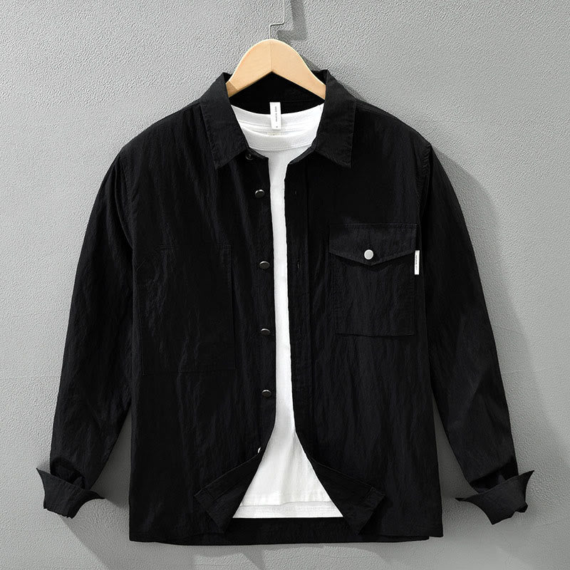 Breathable Lightweight Slim-Fit Daily Grounding Men's Shirt