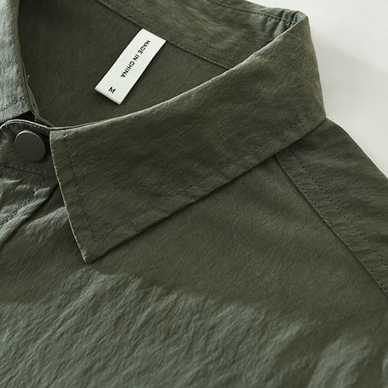 Breathable Lightweight Slim-Fit Daily Grounding Men's Shirt