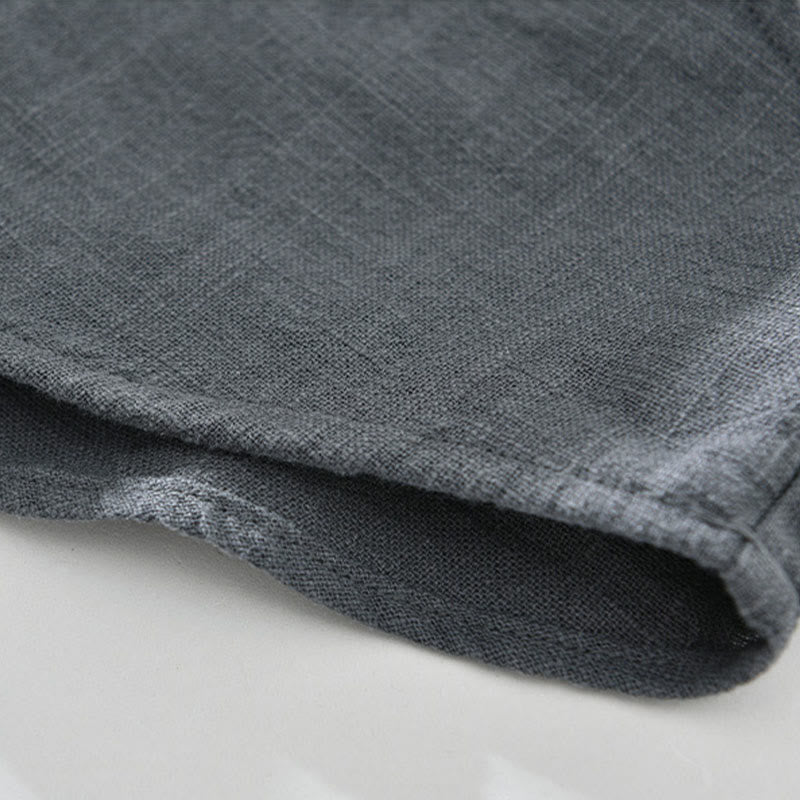 Tactile Ramie Cotton Structured Long-Sleeve Meditation Shirt