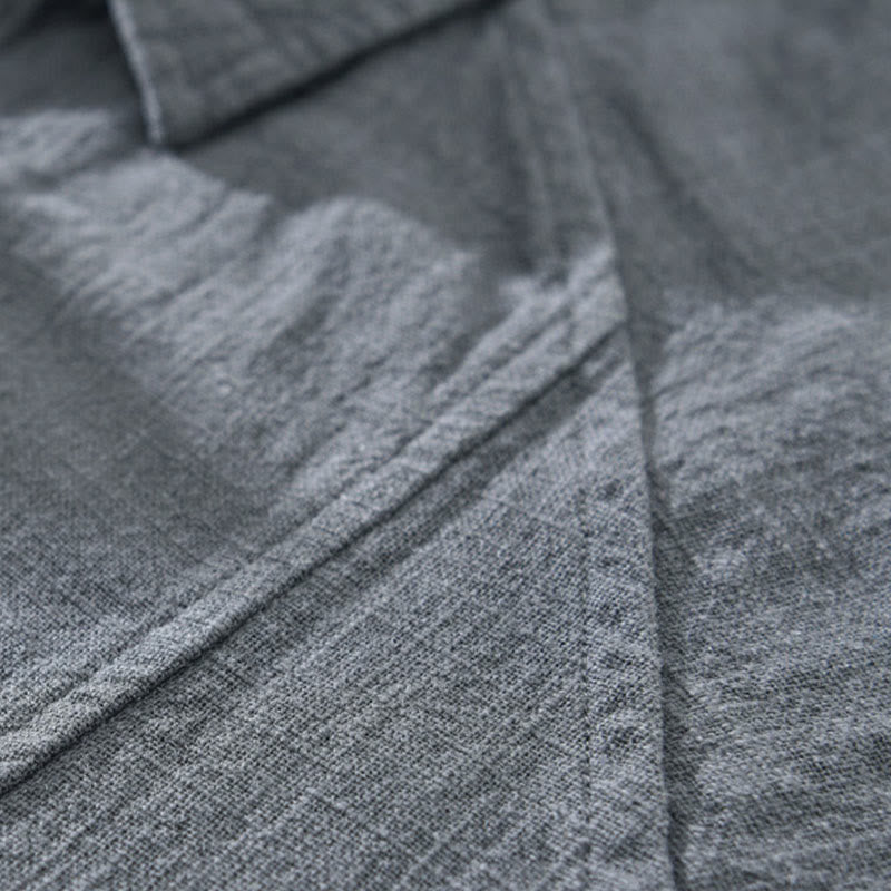 Tactile Ramie Cotton Structured Long-Sleeve Meditation Shirt