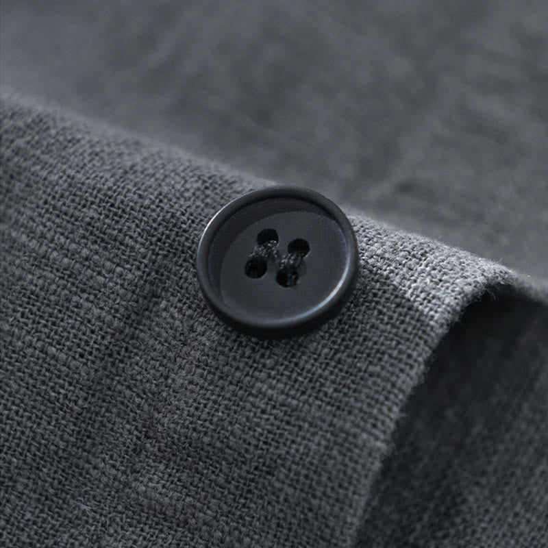 Tactile Ramie Cotton Structured Long-Sleeve Meditation Shirt