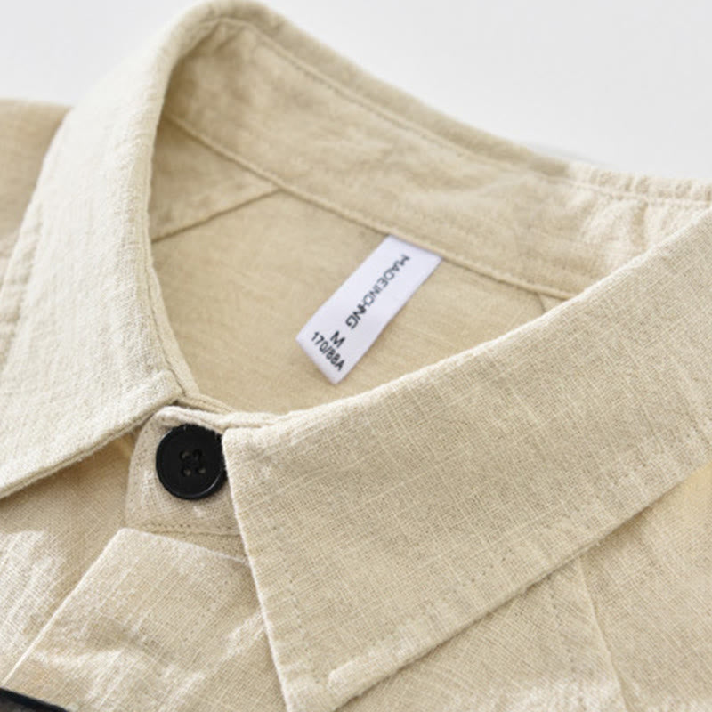 Tactile Ramie Cotton Structured Long-Sleeve Meditation Shirt