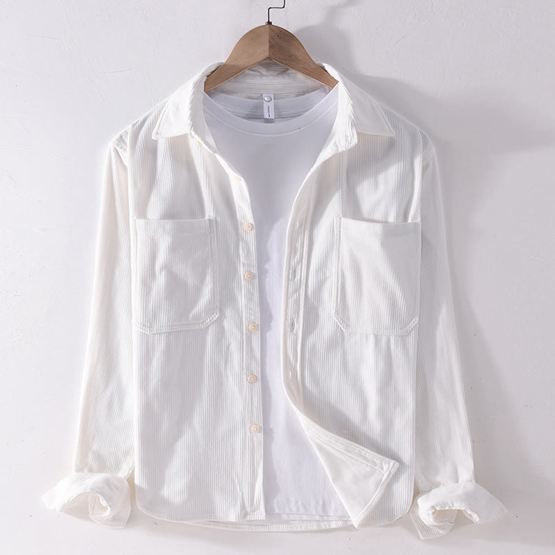 Tactile Corduroy Minimalist Grounding Men's Jacket