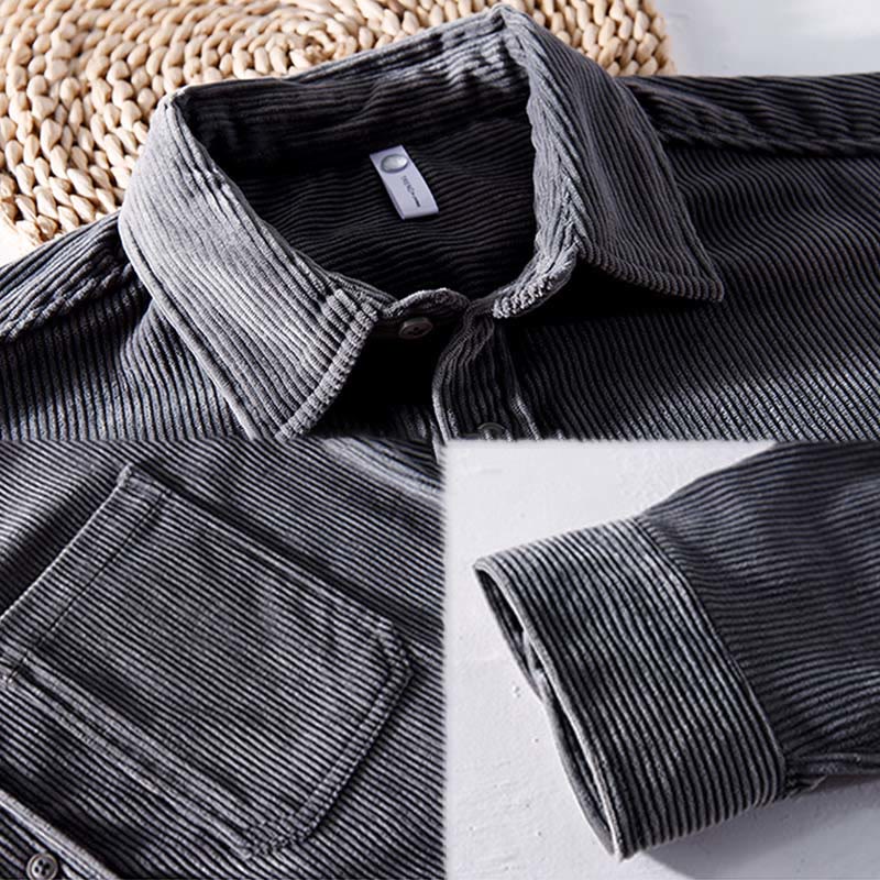 Tactile Corduroy Minimalist Grounding Men's Jacket