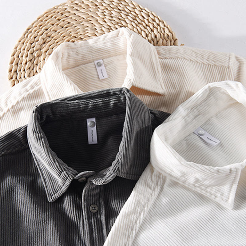 Tactile Corduroy Minimalist Grounding Men's Jacket