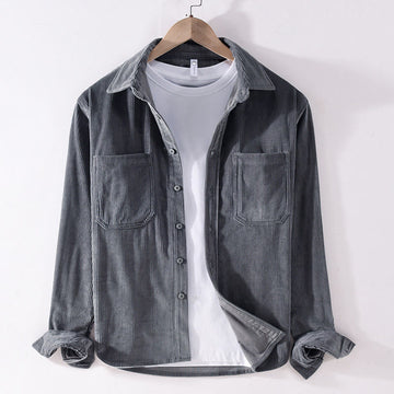 Tactile Corduroy Minimalist Grounding Men's Jacket