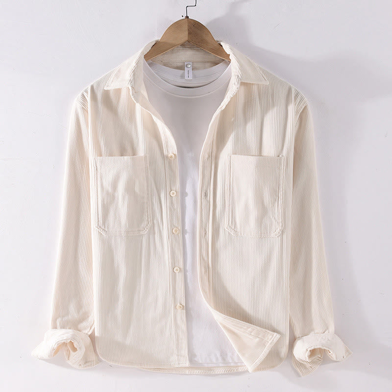Tactile Corduroy Minimalist Grounding Men's Jacket