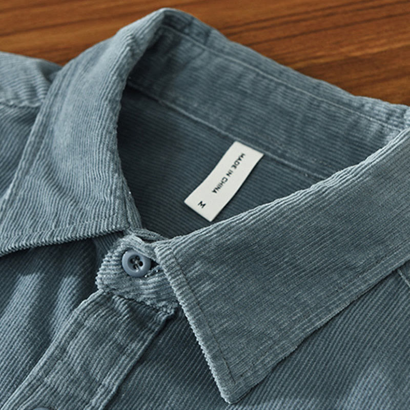 Pure Cotton Corduroy Structured Grounding Men's Jacket