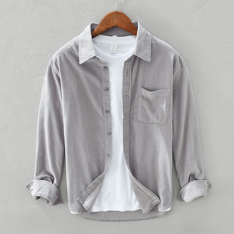 Pure Cotton Corduroy Structured Grounding Men's Jacket