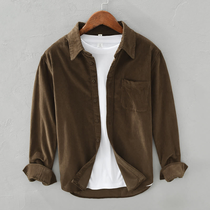 Pure Cotton Corduroy Structured Grounding Men's Jacket