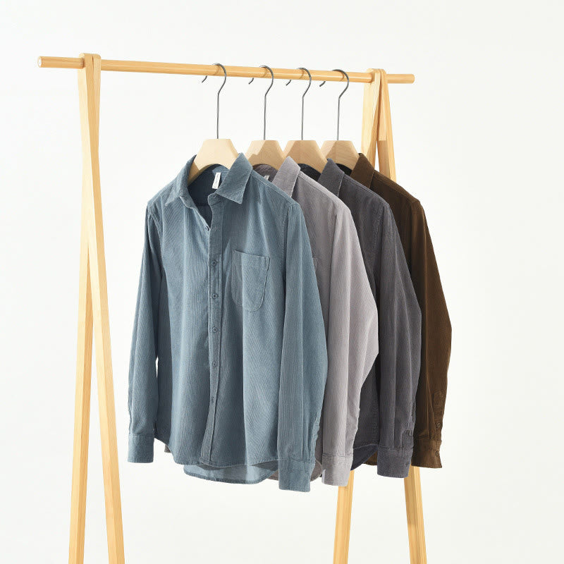 Pure Cotton Corduroy Structured Grounding Men's Jacket