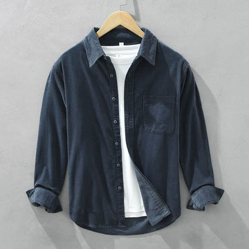 Pure Cotton Corduroy Structured Grounding Men's Jacket