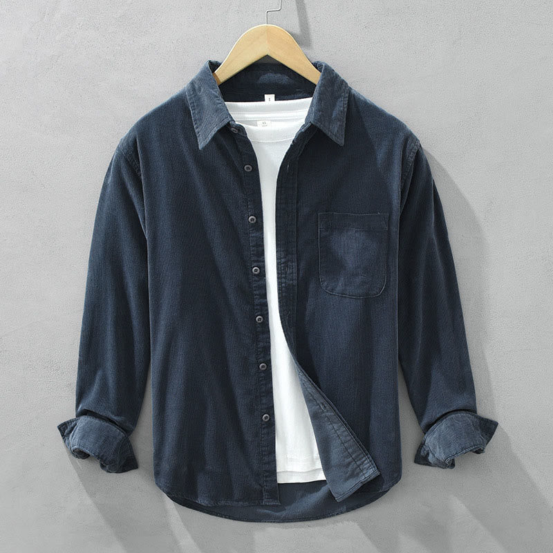 Pure Cotton Corduroy Structured Grounding Men's Jacket