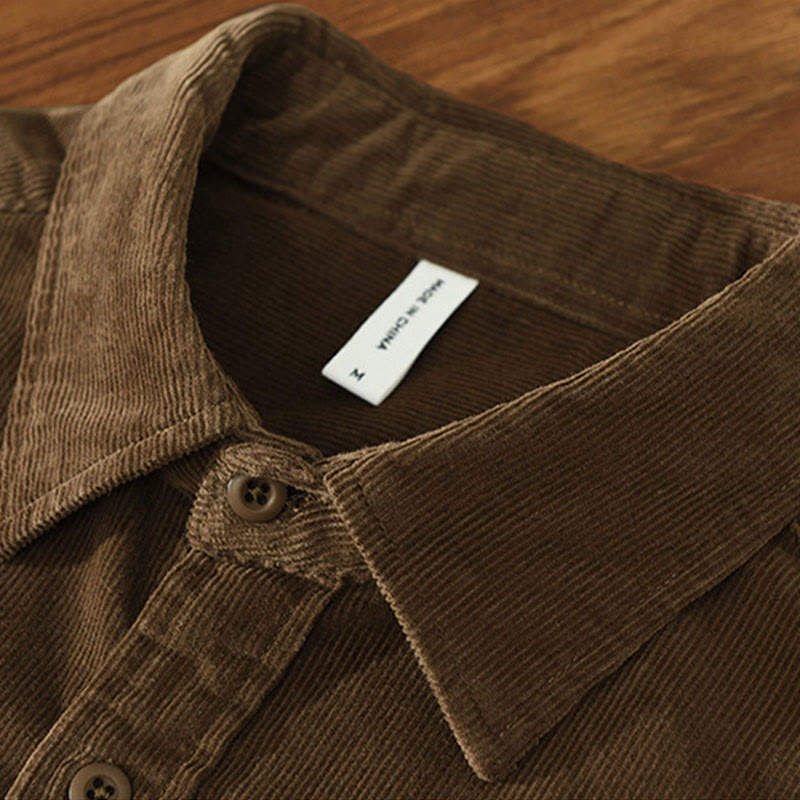 Pure Cotton Corduroy Structured Grounding Men's Jacket