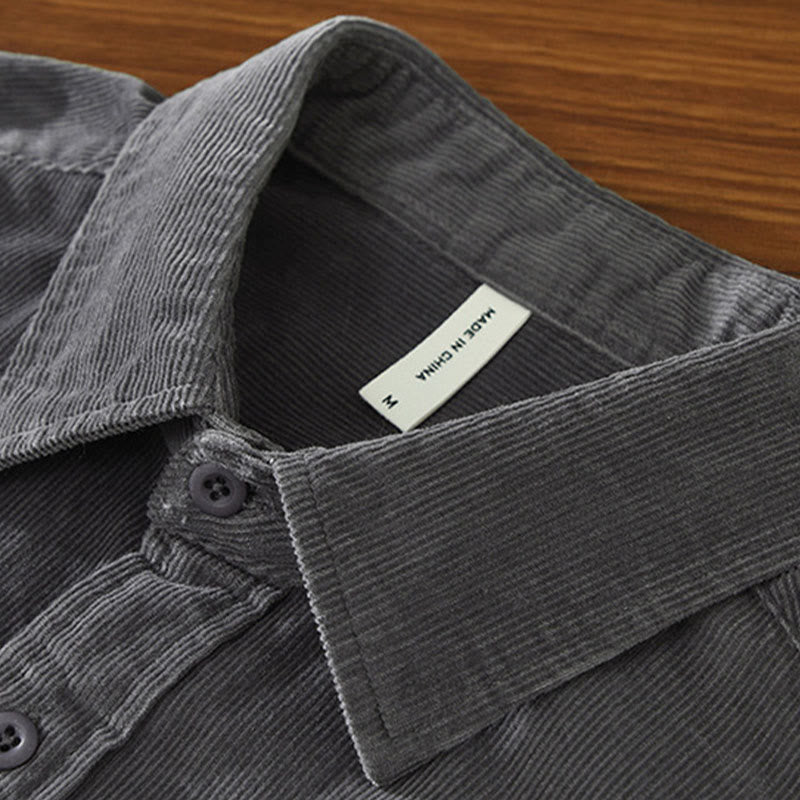 Pure Cotton Corduroy Structured Grounding Men's Jacket