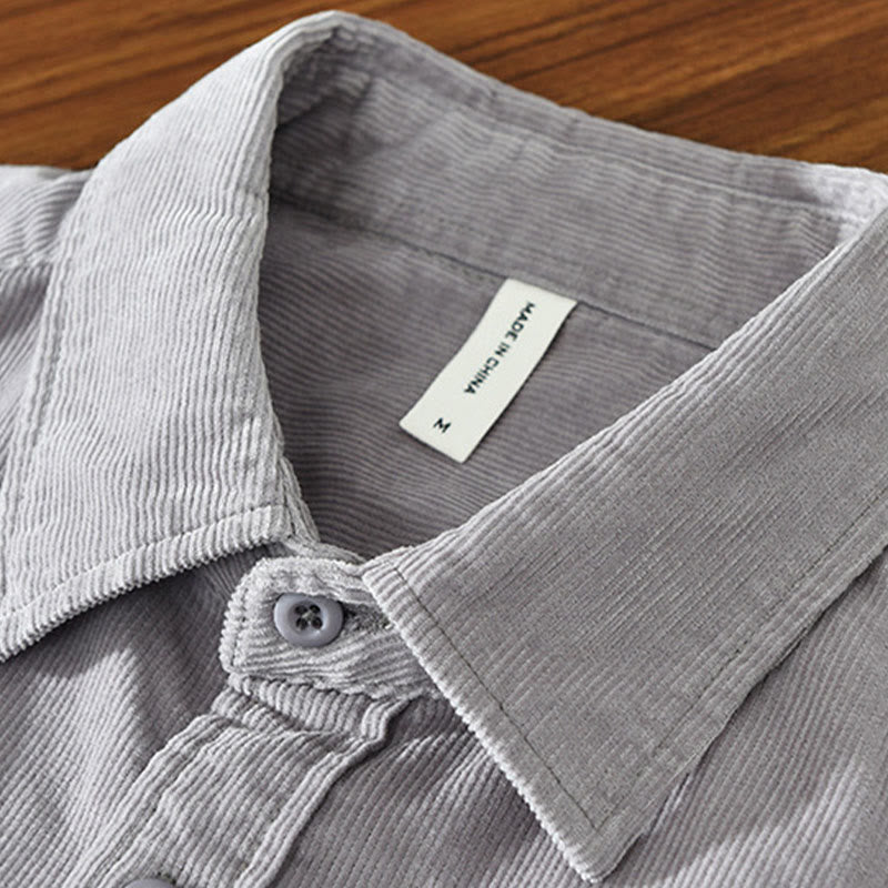 Pure Cotton Corduroy Structured Grounding Men's Jacket