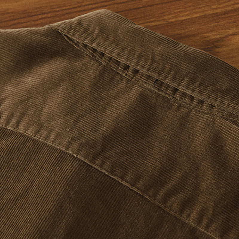 Pure Cotton Corduroy Structured Grounding Men's Jacket